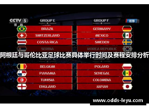 阿根廷与哥伦比亚足球比赛具体举行时间及赛程安排分析